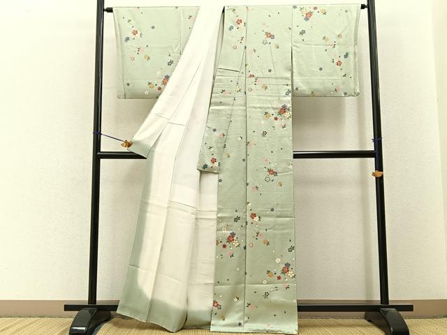 平和屋着物■上質な小紋 舞桜文 金彩 正絹 逸品 BAAY3401hj