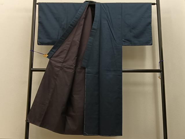 平和屋着物■男性 お召 霞文 正絹 逸品 未使用 BAAY3411hj