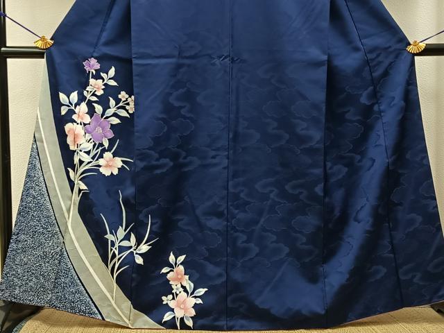 平和屋着物■訪問着 草花文 暈し染め 金彩 洗える着物 BAAY3425hj
