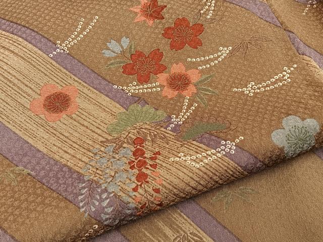 平和屋着物■小紋 吹き寄せ文 洗える着物 BAAY3445hj