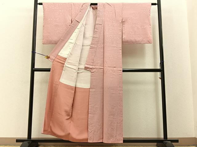 平和屋着物■色無地 竜田川有職地紋 一斤染色 洗える着物 BAAY3451hj