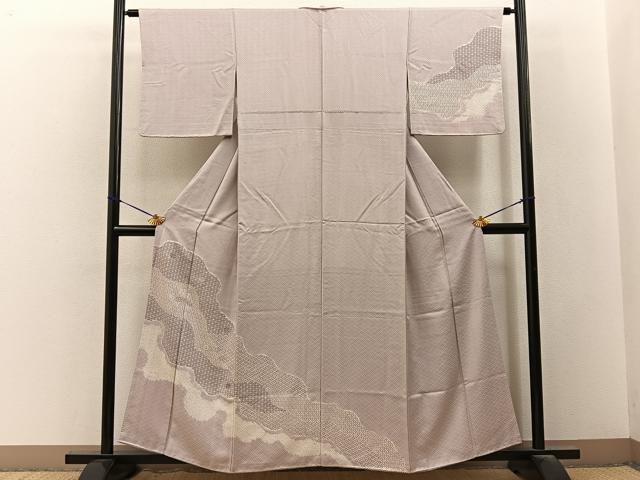 平和屋着物■訪問着 絞り 刺繍 有職文様 正絹 逸品 BAAY3473hj