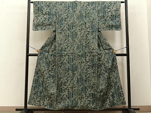 平和屋着物■本場染大島紬 楓 正絹 逸品 BAAY3481hj