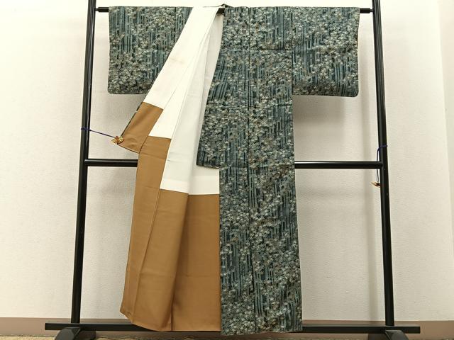 平和屋着物■本場染大島紬 楓 正絹 逸品 BAAY3481hj
