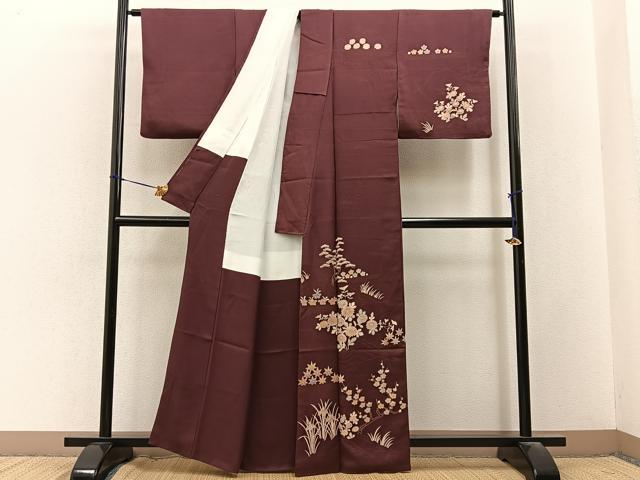 平和屋着物■訪問着 作家物 松竹梅花文 正絹 逸品 BAAY3484hj