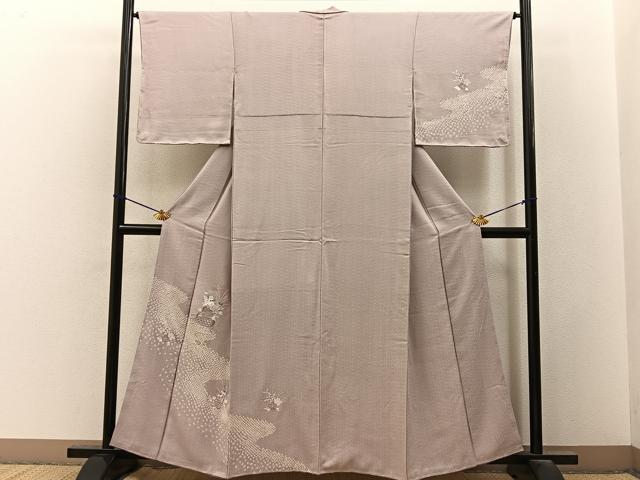 平和屋着物■訪問着 絞り 刺繍 花籠文 正絹 逸品 未使用 BAAY3514hj