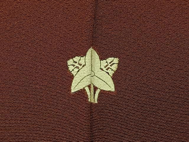 平和屋着物■上質な色無地 葡萄茶色 正絹 逸品 BAAY3527hj