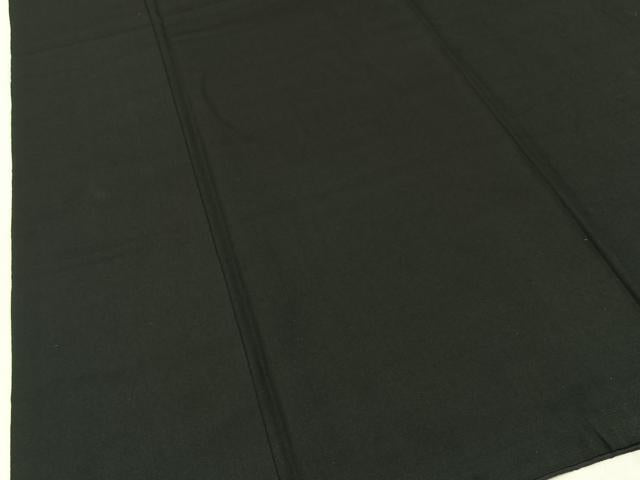 平和屋着物■男性 お召 黒色 正絹 逸品 BAAY3539hj
