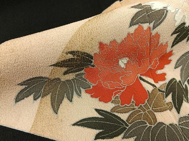 平和屋着物■豪華黒留袖 作家物 地紙花文 金彩 正絹 逸品 BAAY3547hj