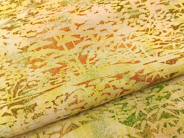 平和屋着物■上質な小紋 紬地 草花文 正絹 逸品 未使用 BAAY3548hj