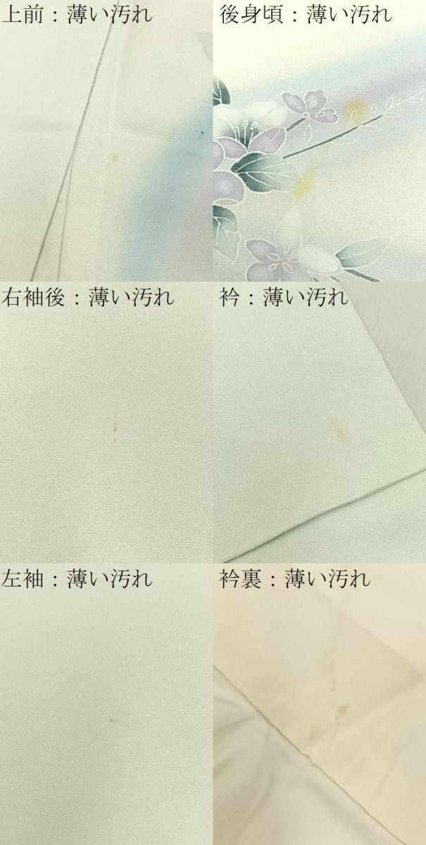 平和屋着物■訪問着 草花文 暈し染め 正絹 逸品 BAAY3556hj