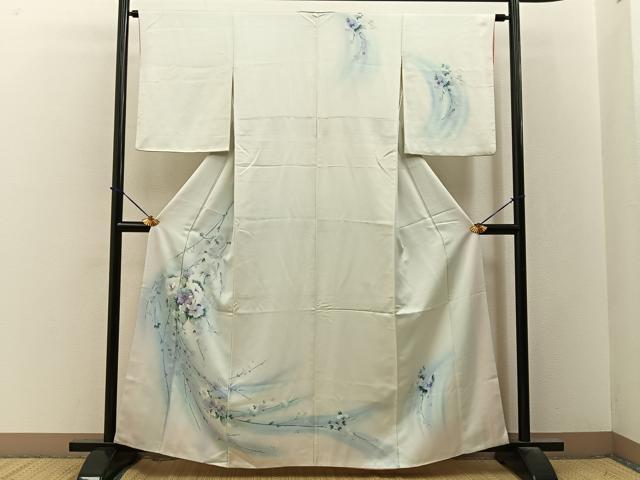 平和屋着物■訪問着 草花文 暈し染め 正絹 逸品 BAAY3556hj