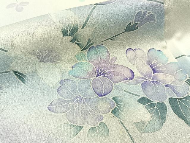 平和屋着物■訪問着 草花文 暈し染め 正絹 逸品 BAAY3556hj