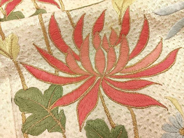 平和屋着物■訪問着 総絞り 刺繍 乱菊 金銀糸 正絹 逸品 BAAY3562hj