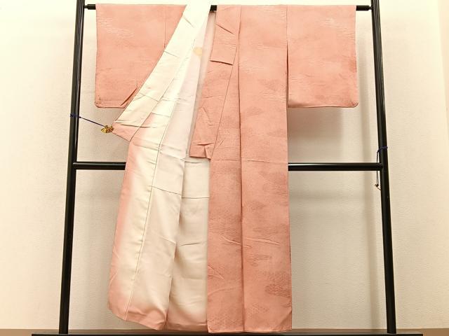 平和屋着物■上質な小紋 エ霞芝草地紋 正絹 逸品 BAAY3566hj
