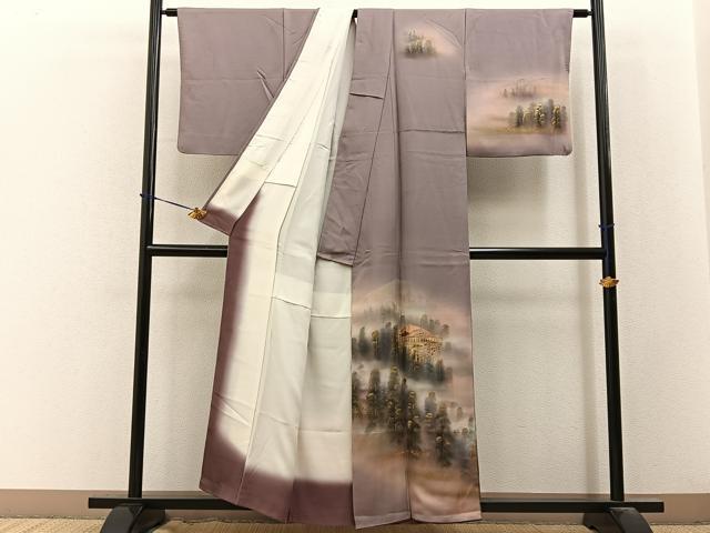 平和屋着物■訪問着 清水寺 暈し染め 金彩 正絹 逸品 BAAY3567hj
