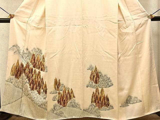 平和屋着物■訪問着 樹林文 正絹 逸品 未使用 BAAY3581hj