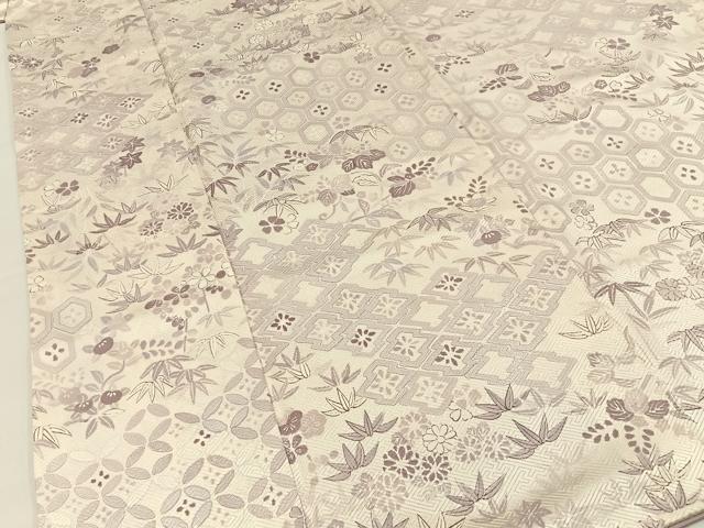 平和屋着物■上質な小紋 有職花文 正絹 逸品 BAAY3582hj