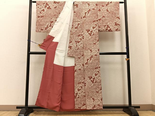 平和屋着物■上質な小紋 花尽くし 正絹 逸品 BAAY3584hj