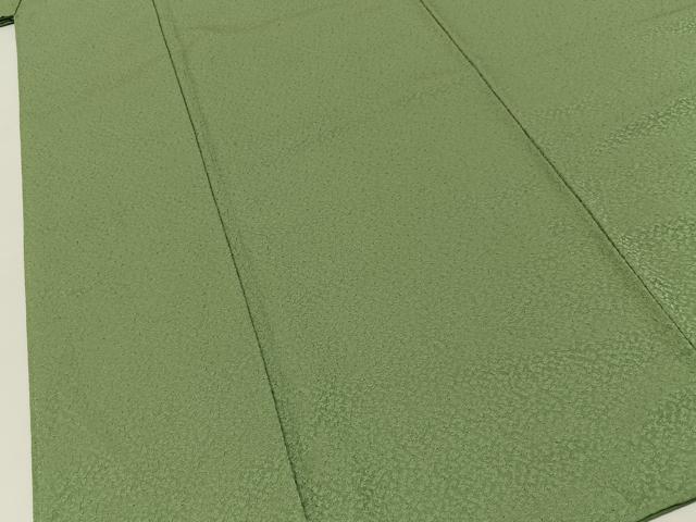 平和屋着物■色無地 背抜き仕立て 柳染色 洗える着物 BAAY3599hj