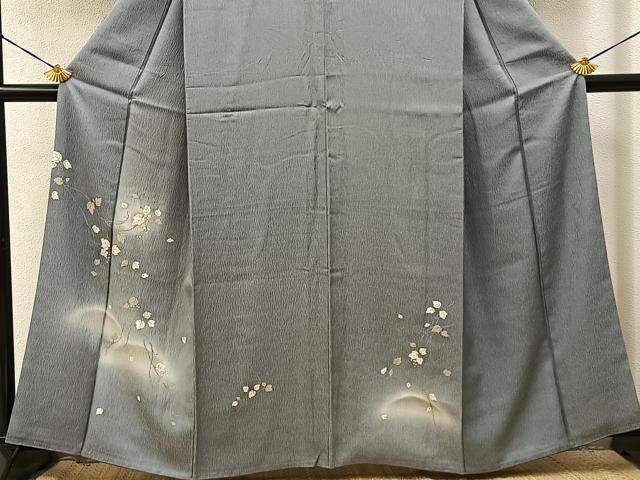 平和屋着物●訪問着 葡萄蔦の葉文 暈し染め 金彩 正絹 逸品 BAAY3613hj
