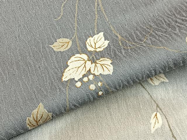 平和屋着物●訪問着 葡萄蔦の葉文 暈し染め 金彩 正絹 逸品 BAAY3613hj
