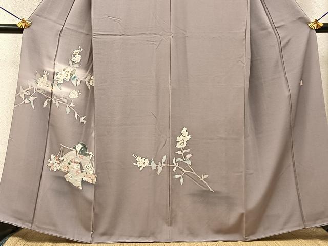 平和屋着物●訪問着 友禅 作家物 人物花文 正絹 逸品 BAAY3617hj