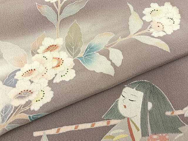 平和屋着物●訪問着 友禅 作家物 人物花文 正絹 逸品 BAAY3617hj