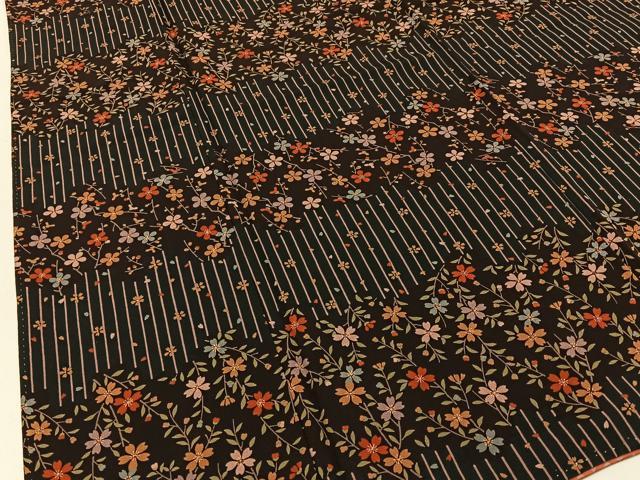 平和屋着物■上質な小紋 舞桜文 正絹 逸品 BAAY3619hj