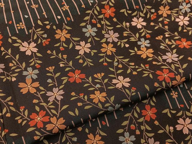平和屋着物■上質な小紋 舞桜文 正絹 逸品 BAAY3619hj