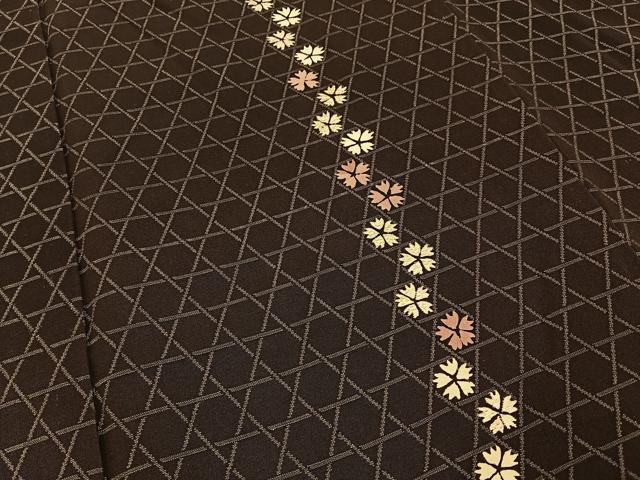 平和屋着物●訪問着 刺繍 撫子 籠目文様 正絹 逸品 BAAY3633hj
