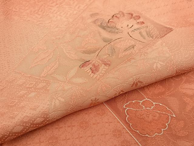 平和屋着物●上質な小紋 地紋起こし 切嵌花文 暈し染め 正絹 逸品 未使用 BAAY3636hj
