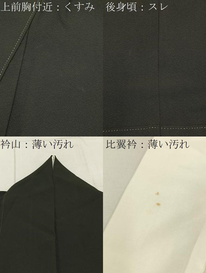 平和屋着物■豪華黒留袖 友禅 群鶴風景文 正絹 逸品 BAAY3660hj
