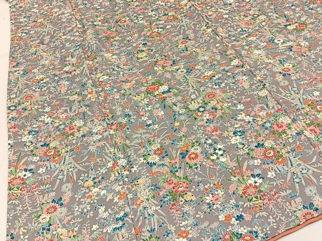 平和屋着物■上質な小紋 飾花文 正絹 逸品 BAAY3664hj