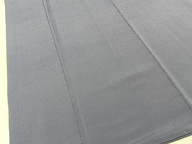 平和屋着物●上質な色無地 作家物 薄鼠色 鬼しぼ縮緬 反端付き 正絹 逸品 BAAY3666hj