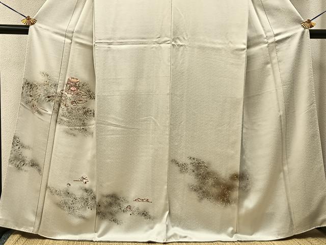 平和屋着物■訪問着 刺繍 貝桶花文 金彩 正絹 逸品 BAAY3672hj