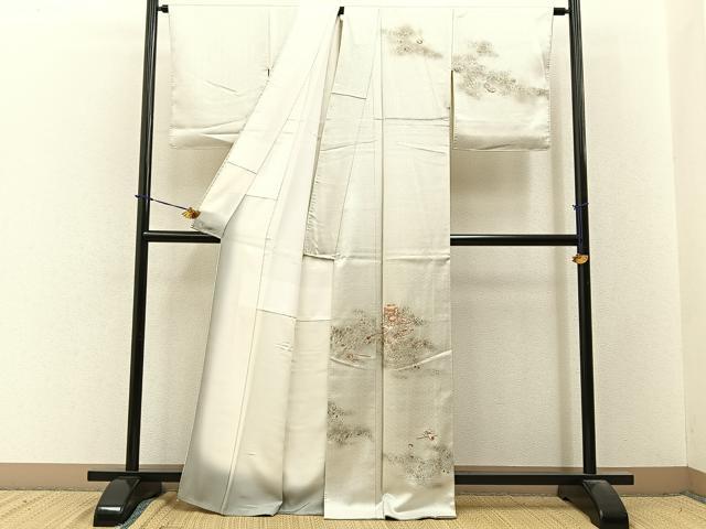 平和屋着物■訪問着 刺繍 貝桶花文 金彩 正絹 逸品 BAAY3672hj