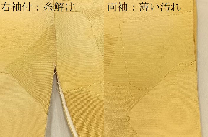 平和屋着物■訪問着 手描き 破れ色紙風景花文 金通し地 東武百貨店扱い 正絹 逸品 BAAY3677hj