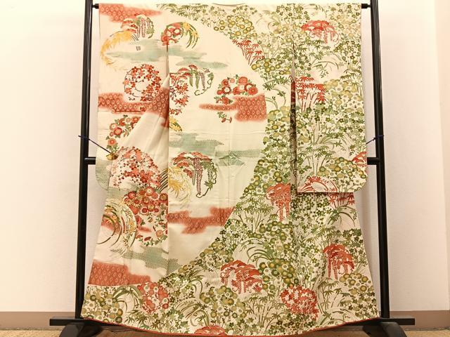 平和屋着物■豪華振袖 刺繍 エ霞花丸文 金彩 正絹 逸品 BAAY3681hj