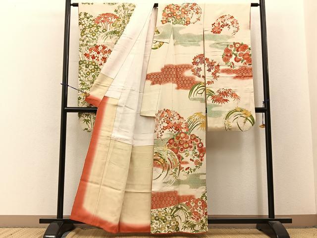 平和屋着物■豪華振袖 刺繍 エ霞花丸文 金彩 正絹 逸品 BAAY3681hj