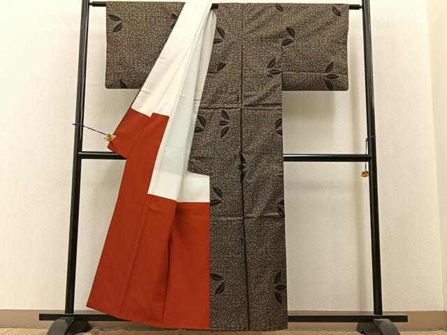 平和屋着物■本場大島紬 7マルキ 菊 正絹 逸品 BAAY3692hj