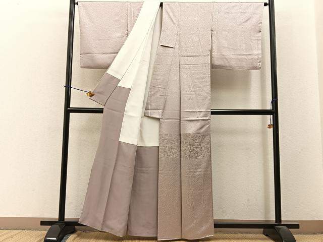 平和屋着物■豪華色留袖 寿光織 立涌梅文 金糸 正絹 逸品 BAAY3698hj