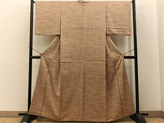 平和屋着物■上質な小紋 唐草文 正絹 逸品 BAAY3718hj