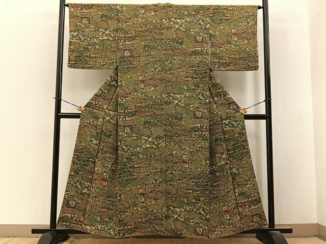 平和屋着物■上質な小紋 御所解文 正絹 逸品 BAAY3737hj