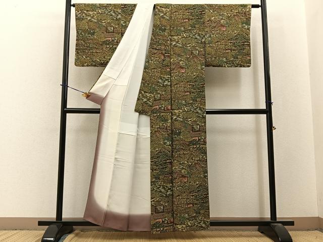 平和屋着物■上質な小紋 御所解文 正絹 逸品 BAAY3737hj