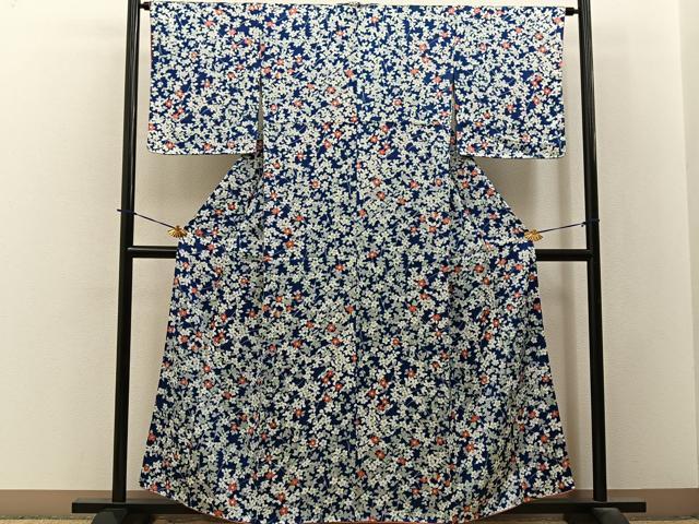 平和屋着物■上質な小紋 草花尽くし 正絹 逸品 BAAY3746hj