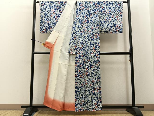 平和屋着物■上質な小紋 草花尽くし 正絹 逸品 BAAY3746hj