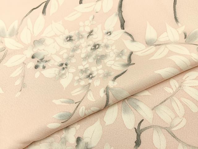 平和屋着物■上質な小紋 枝花文 正絹 逸品 BAAY3747hj