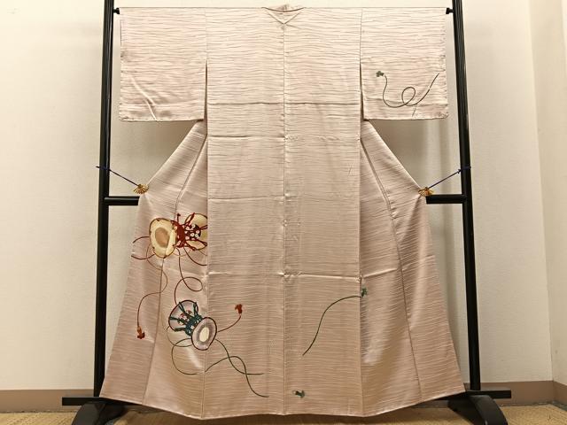 平和屋着物■訪問着 駒刺繍 鼓 金彩 正絹 逸品 BAAY3751hj