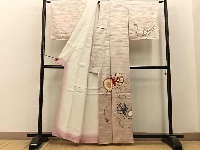 平和屋着物■訪問着 駒刺繍 鼓 金彩 正絹 逸品 BAAY3751hj